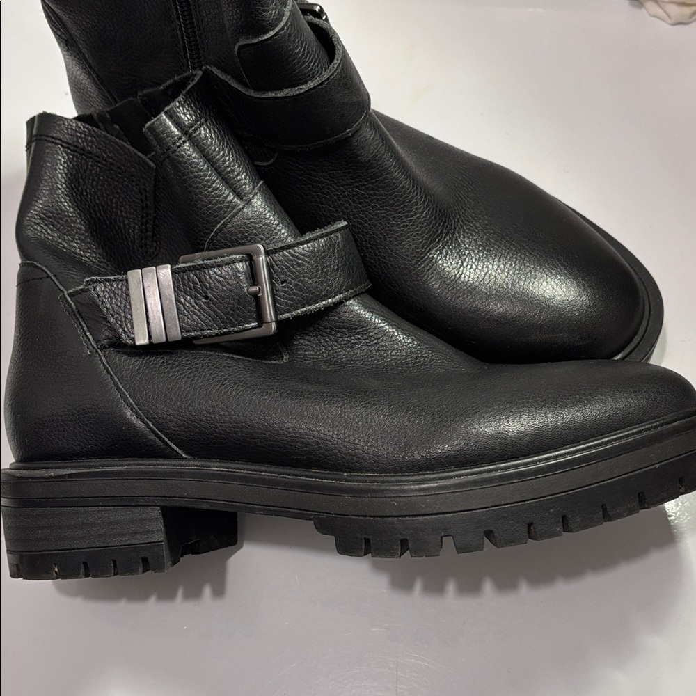 Crown Vintage leather moto boots Size 7.5